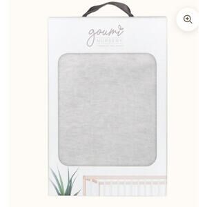Goumi Baby Nursery Changing Pad Cover Bamboo Organic Cotton Cloud Storm Gray NEW